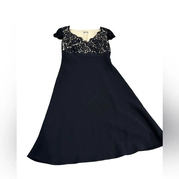 EUC Ann Taylor Cap-Sleeve Lace Spectator Dress - Picture 2 of 6